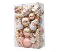 Christmas Ball Ornaments, Xmas Tree Hanging Decoration Christmas Baubles Ball Pendant for Holiday Wedding Party Decoration Adding Festive Look(C)