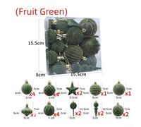 Christmas Ball Set With 24 Foam Ornaments For Hanging On Trees, Providing Decorative Options For Christmas, Weddings, And Various Celebrations(Green)