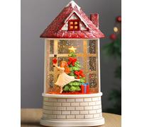 Christmas Ballerina Nutcracker Snow Globe Lantern With Music, Glittering Lighted Christmas Tree and Clara - Table Decoration for Girls, USB and Battery Operated, 8.2"