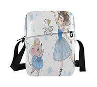 Christmas Ballet Nutcracker Crossbody Bag Small Casual Messenger Shoulder Bag Handbag Cell Phone Pouch Purse for Women Men Kids, Multicoloured, One Size