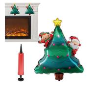 Christmas Balloon Decorations | Reindeer and Santa Claus Tree Decoration, Inflatable Balloons Standing for Winter, Birthday, New Year, Winter Holiday Parties and