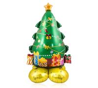Christmas Balloons for Party Decorations, 1Pcs 48 Inch Giant Christmas Tree Balloon, Self Standing Foil Balloons for Christmas Party Birthday Party Supplies Festive Holiday Celebrations