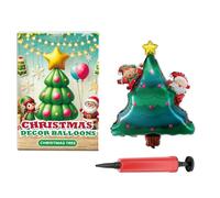 Christmas Balloons Garland Arch Kit - Large Gingerbread And Candy Cane Balloon | Christmas Tree Reindeer Santa Claus Decoration | Inflatable Standing Balloons | For Party Birthday New Year Winter