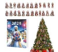 Christmas Balls Advent Calendar, Count Down Calendar with Hanging Flat Jesus Design, Acrylic Keepsake and Fun Stage Ornament for Kids Young Adults