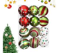Christmas Balls for the Tree - 12 Pieces of Decorative Ball Pendants, 6 cm Anti-Shatter Decorative Balls | for Indoor Outdoor Winter Christmas Tree