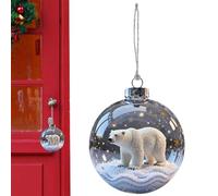 Christmas Balls Ornaments - 2.76 Inches Abs Animal Ball Seasonal Decor | Glitter Matte And Shiny Finish Hanging Ornaments For Holiday Party Decor | Baubles - Home Office Festive