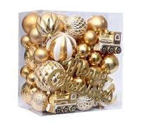 Christmas Balls Ornaments 2024-65 Pack Shatterproof Christmas Tree Decorations Hanging Ball Ornaments For Holiday Wedding Partys Decoration(Gold)
