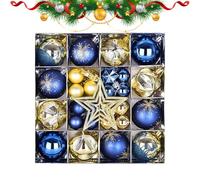 Christmas Balls,Shatterproof Dyed Christmas Decorations | 6 Centimeters Including Hook Electroplated Christmas Baubles Set | for Christmas Tree Inside Front Door Workplace Dance Party Wedding Party