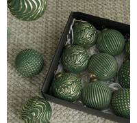 Christmas Balls, With Hanging Loop And Present Packaging, For Christmas Tree Or Any Desired Space, Home Decor(green)