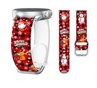Christmas Bands Compatible with Samsung Galaxy Watch 7 6 5 4 40mm 44mm/Watch 6 4 Classic Band 42mm 46mm 43mm 47mm/Watch 5 Pro 45mm/Active 2,20mm Soft Silicone Adjustable Sport Watch Strap Women Men