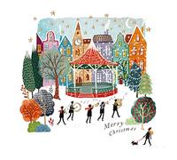 Christmas Bandstand Curious Inksmith Christmas Card Xmas Greeting Cards X14559IJ