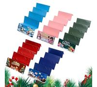 Christmas Banknote Holder Envelope - 5 Pieces Paper Centerpieces | Money Holder with 10 Compartments | for Friends Couples Family Daughter Son Girl Boy