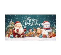 Christmas Banner for Garage Doors, 400 cm x 180 cm Seasonal Decorations, Christmas Background with Merry Christmas, for Winter Garden Wall House Home Patio Office Outdoor