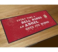 Christmas Bar Mat, Every time a bell rings, christmas quote pub bar runner counter mat