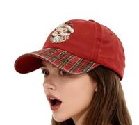 Christmas Baseball Cap - 6.8 x 17 x 14 cm Adjustable Breathable Christmas Hat for Children Adults Friends Men Women Outdoor Activity, Holiday, Party, Commuting, Sun Protection, Winter, Festive