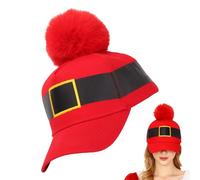 Christmas Baseball Hat | Adjustable Hat for Winter and Parties - Adjustable Santa Hat Trucker Hat | For Costume Parties Cosplay Events Theme Activities