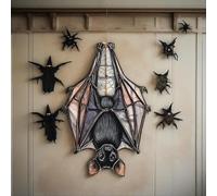 Christmas Baskets Bat Acrylic Hanging Ornament For Home Window Party (J-A, One Size)