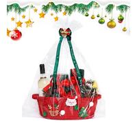 Christmas Baskets, Decorative Christmas Hamper, Decoration Box Storage Hamper for Celebration Gathering Housewarming Women Men Birthday Holiday