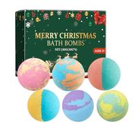 Christmas Bath Bombs,Bath Bombs Gift Set,Skincarea Gift Set for Women & Men,Large Bath Bomb,Moisturising Bath Bombs,Christmas Bath Bombs Teen Girl Gifts,Rich Foam & Hydrating,6 PCS-RoseLemon