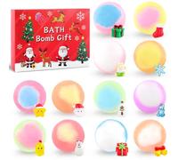 Christmas Bath Bombs for Kids with Surprise Toys Inside, 12 Pack | Colourful Bath Bomb Set, Fizzing Bubble Fun, Hidden Christmas Toy in Each Bomb, Fun Bath Time Activity and Christmas Gift