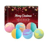 Christmas Bath Bombs Gift Set for Women, Handmade Natural Bath Bomb with Fizz Effect, Moisturizing and Soften Skin, Bubble Bath Balls Gifts Idea for Wife, Girlfriend (1 Set)