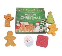 Christmas Bath Bombs Kids, 6 Shapes Cute Festive Bathbombs | Natural Sea Salt Formula, Festive Christmas Designs, Moisturizing for Kids & Women Bath/Foot Soaks
