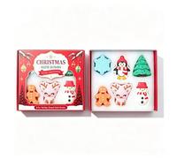 Christmas Bath Bombs Set of 6 Festive Bath Bombs with Christmas Tree Design, Bubble Bath Gift Box for Women & Children, Aromatherapy Spa Set, Xmas Bath Bombs