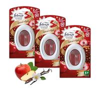 Christmas Bathroom Air Freshener Bundle - Limited Edition Pack of 3 x Spiced Apple Air Fresheners for Home with Topline Card. Odour Eliminator & Refresher for Toilet Bathroom