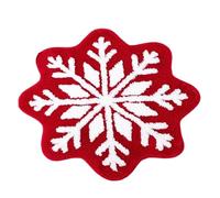 Christmas Bathroom Rugs,Red Round Christmas Carpet | Non-Slip Soft Machine Washable Round Rug, Soft Decoration For Kids And Adults