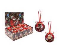 Christmas Bauble Decoration 12 Piece 7. 5Cm Bauble Set Santas Workshop