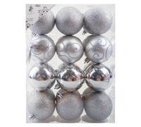 Christmas Bauble Decoration Hanging Tree Ornament X 24 6Cm Silver