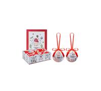 Christmas Bauble Decoration Hanging Tree X 12 12 piece 7. 5cm Bauble Set VFM e-Store White One Size