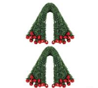 Christmas Bauble Hooks 3.9in Green Wire Ties(Red Bells 25 pcs) | 3.9inch flexible wire, green plastic finish, fits standard baubles, twist lock, reusable design