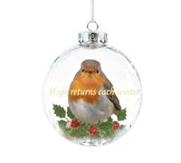 Christmas Bauble Ornaments - 7.5cm Crystal Ball Reflective Hummingbird Pendant Artistic Bird Festive Jewelry | Charming for Seasonal Tree Moulds, Door, Chick
