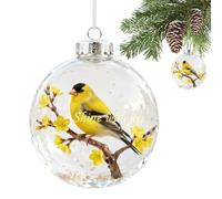 Christmas Bauble Ornaments - 7.5cm Crystal Ball Reflective Hummingbird Pendant Artistic Bird Festive Jewelry | Charming for Seasonal Tree Moulds, Door, Chick