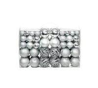 vidaXL Christmas Ball Set 100 Piece 3/4/6 cm Silver Tree Hanging Decoration