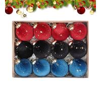 Christmas Bauble, Tree Decorations in 12 Pieces | Unbreakable Velvet Decor for Halloween Thanksgiving Party Home and Outdoor