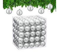 Christmas Baubles 100-Piece Ornaments Decoration Classic Matte Holiday Plastic