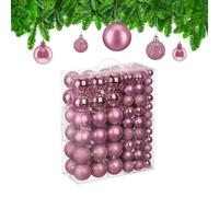 Christmas Baubles 138-Piece Ornaments Decoration Classic Balls Holiday Plastic