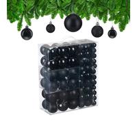 Christmas Baubles 138-Piece Ornaments Decoration Classic Balls Holiday Plastic