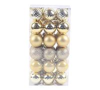 Christmas Baubles 24PCS 30mm Xmas Tree Bauble Hanging Loop Shatterproof Ornamets Personalised Navy Blue Christmas Decorations, Pink Green White Gold Silver Navy Red Baubles