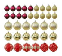 Christmas Baubles, 36 Pieces Colourful with Pendants | Shatterproof Christmas Tree Decorations for Indoor and Outdoor Sill Yard Garden Party Patio
