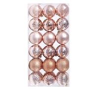 Christmas Baubles,36PCS 30mm Christmas Baubles Xmas Tree Bauble Hanging Home Party Ornament Decorations Bauble Personalised Balls White Red Blue Gold Pink Purple Brown Green Gold Silver Navy Balls