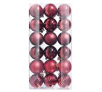 Christmas Baubles,36PCS 30mm Christmas Baubles Xmas Tree Bauble Hanging Home Party Ornament Decorations Bauble Personalised Balls White Red Blue Gold Pink Purple Brown Green Gold Silver Navy Balls