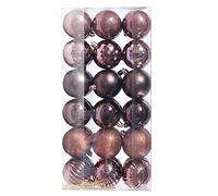 Christmas Baubles,36PCS 30mm Christmas Baubles Xmas Tree Bauble Hanging Home Party Ornament Decorations Bauble Personalised Balls White Red Blue Gold Pink Purple Brown Green Gold Silver Navy Balls