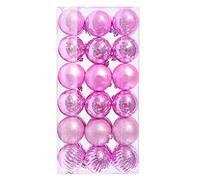 Christmas Baubles,36PCS 30mm Christmas Baubles Xmas Tree Bauble Hanging Home Party Ornament Decorations Bauble Personalised Balls White Red Blue Gold Pink Purple Brown Green Gold Silver Navy Balls