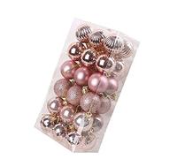 Christmas Baubles 36PCS 40mm Xmas Tree Bauble Hanging Loop Shatterproof Ornamets Personalised Christmas Decorations for Halloween Party Decorations, Navy Blue Pink Green White Gold Silver Navy Red