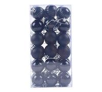 Christmas Baubles 36PCS 40mm Xmas Tree Bauble Hanging Loop Shatterproof Ornamets Personalised Navy Blue Christmas Decorations, Pink Green White Gold Silver Navy Red Baubles