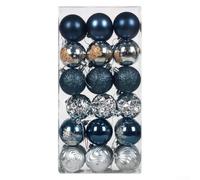 Christmas Baubles 36pcs 6cm Plastic Tree Ornaments Multi-Colour | Sturdy plastic construction Shatterproof and lightweight Secure hanging loops for easy decoration in homes or offices
