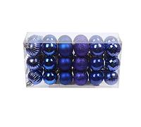 Christmas Baubles,36pcs Christmas Balls Ornaments for Christmas Tree Small Shatterproof Hanging Ball Baubles for Xmas Holiday Wedding Party Decorations Home Festival Decors Xmas Gift (Royal Blue 4cm)
